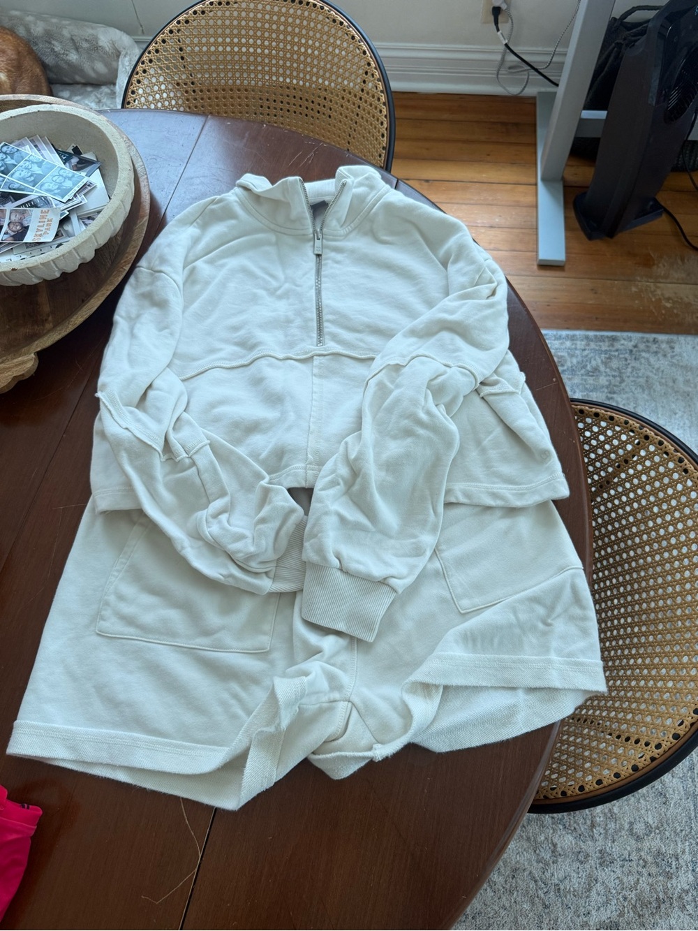 Sweaty Betty Cream Half-Zip Teddy Jacket